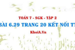 Bài 6.29 trang 20 Toán 7 Kết nối tri thức Tập 2